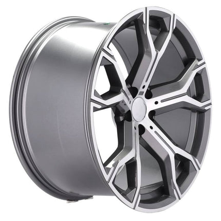 VCTparts 4 Velgen 22 inch B5498 MGHM Gepolijst Grafiet Half Mat 5x112 ET37 66.6 Geschikt voor Audi, Volkswagen, Skoda, SEAT Ladnefelgi 7