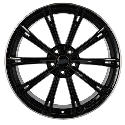 VCTparts 4 Velgen 22 inch H5060 BLP Zwart + Gepolijste Rand 5x112 ET20 66.45 Geschikt voor Audi, Volkswagen, Mercedes, Porsche Ladnefelgi 4