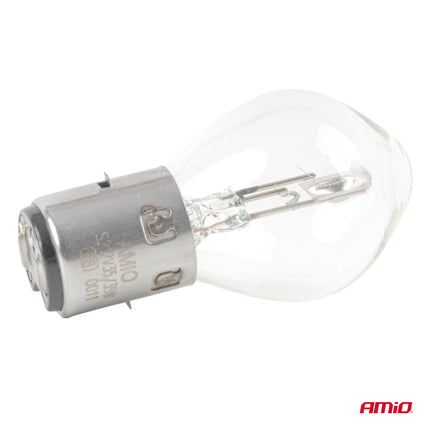AMiO Halogeenlamp S2 12V 35/35W BA20d Voor Scooter en Motor Koplamp (1 stuk)