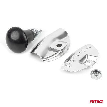 AMiO Stuurknop Zilver Close-up