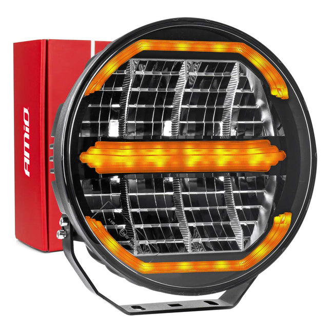 AMiO LED Werklicht Verstraler 112W 12V-24V Lange-afstandslamp met Positielicht voor Vrachtwagen, Offroad, Bouw en Landbouw - VCTparts.nl