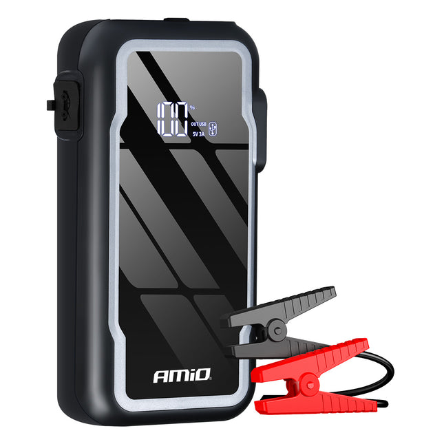 AMiO Portable 3-in-1 Jump Starter LED Powerbank – 12V 12Ah – 1600A – Compact en Krachtig