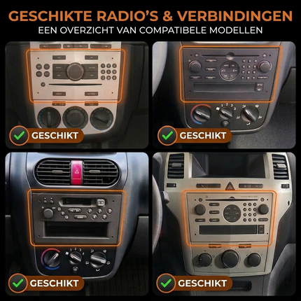 CarPlay & Android Auto Autoradio voor Opel Astra, Combo, Corsa, Vectra, Zafira, Vivaro, Meriva – GPS Navigatie & Touchscreen – Inbouwen / Inbouwservice / Installatie