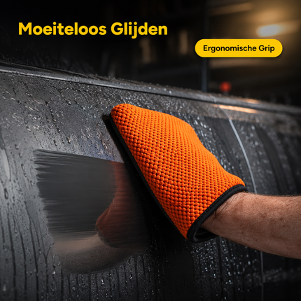Glossio Clay Mitt Microvezel Schoonmaak Handschoen voor Vuilverwijdering Oranje