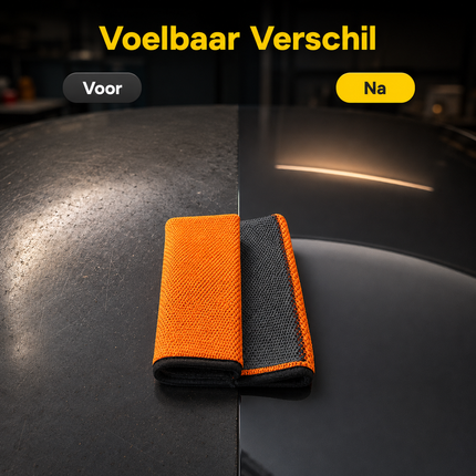 Glossio Clay Mitt Microvezel Schoonmaak Handschoen voor Vuilverwijdering Oranje