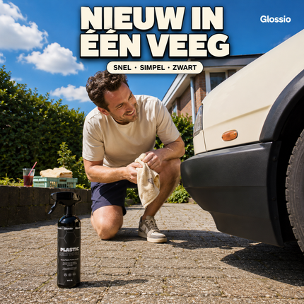 Glossio Combideal Winterklaar Pakket – Bescherming tegen Strooizout met Active Shampoo, Plastic/Rubber Restore en Quick Detailer
