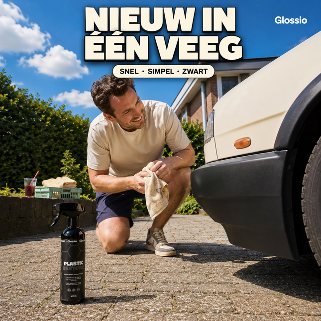 Glossio Plastic/Rubber Restore Premium Bumper en Rubber Kleurherstel 500ML - Langdurige Bescherming en Herstel voor Plastic en Rubber Auto Onderdelen