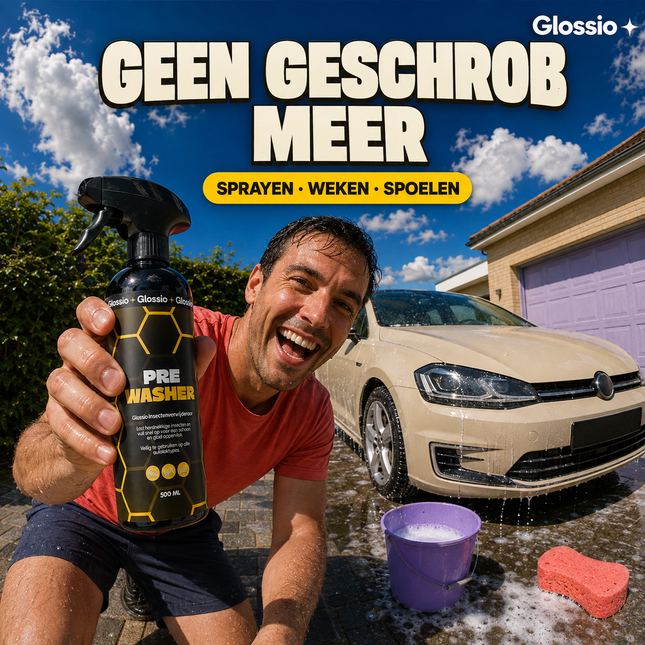 Glossio Active Pre Washer Premium Vuil en Insectenverwijderaar 500ML - Krachtige Auto Voorreiniger voor Hardnekkig Vuil en Insecten zonder Schade