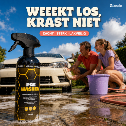 Glossio Active Pre Washer Premium Vuil en Insectenverwijderaar 500ML - Krachtige Auto Voorreiniger voor Hardnekkig Vuil en Insecten zonder Schade