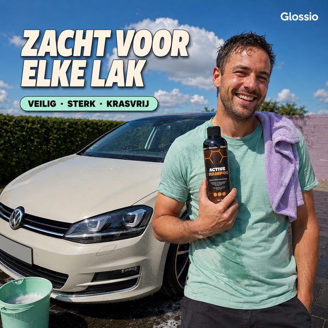 Glossio Active Shampoo Premium Werkende Zeep 500ML - Krachtige Autoshampoo voor Dieptereiniging en Glanzende Lak zonder Beschadiging