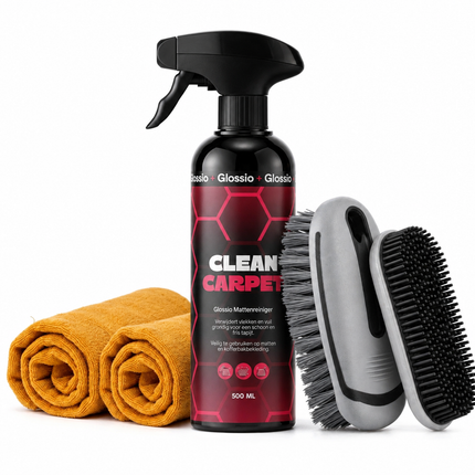 Glossio Combideal Bekleding en Tapijt Diepreiniging – 4-delige Set met Clean Carpet, Borstels en Microvezeldoeken