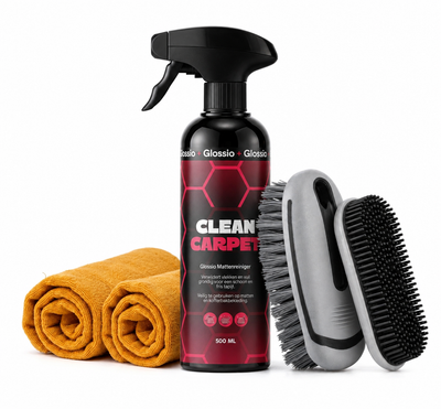 Glossio Combideal Bekleding en Tapijt Diepreiniging – 4-delige Set met Clean Carpet, Borstels en Microvezeldoeken