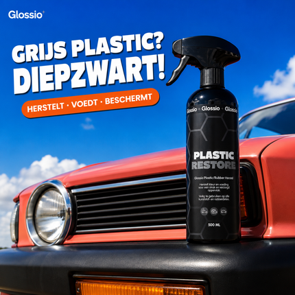 Glossio Plastic/Rubber Restore Premium Bumper en Rubber Kleurherstel 500ML - Langdurige Bescherming en Herstel voor Plastic en Rubber Auto Onderdelen