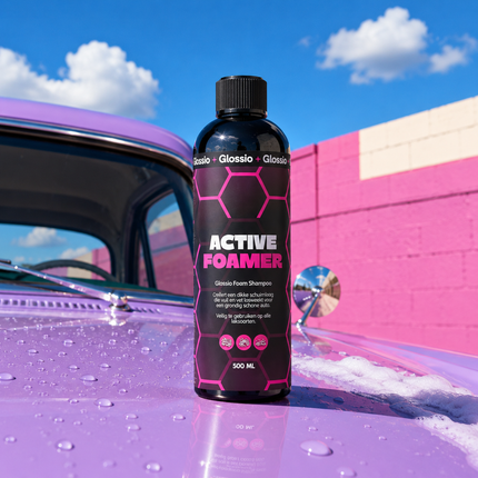 Glossio Active Foamer Premium Werkende Schuim 500ML - Krachtige Autoshampoo voor Dieptereiniging en Glanzende Bescherming van Lakoppervlakken