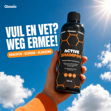 Glossio Active Shampoo Premium Werkende Zeep 500ML - Krachtige Autoshampoo voor Dieptereiniging en Glanzende Lak zonder Beschadiging