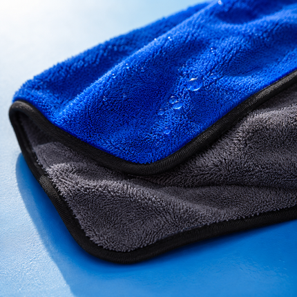 Glossio Mega Dry XL Microvezel Droogdoek Blauw/Grijs 60x90cm 800gsm voor Snel en Veilig Drogen