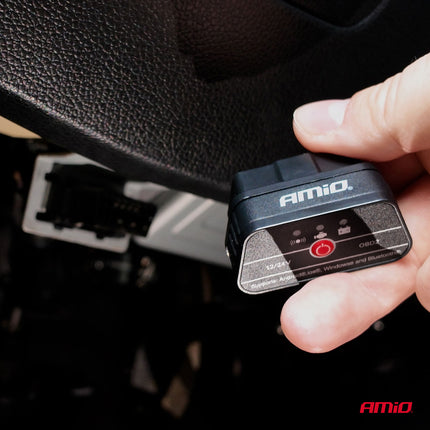 AMiO Geavanceerde OBD2 Bluetooth Diagnosetool PIC25K80 DC24K – Professionele Draadloze Autodiagnose voor Voertuigen - VCTparts.nl