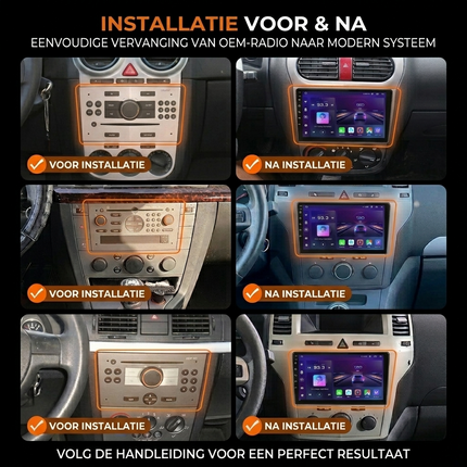 CarPlay & Android Auto Autoradio voor Opel Astra, Combo, Corsa, Vectra, Zafira, Vivaro, Meriva – GPS Navigatie & Touchscreen – Inbouwen / Inbouwservice / Installatie