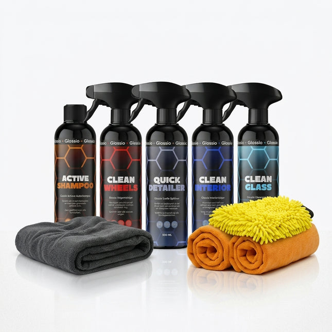 Glossio Combideal Compleet Pakket – 8-delige Complete Wasset voor Buiten en Binnen