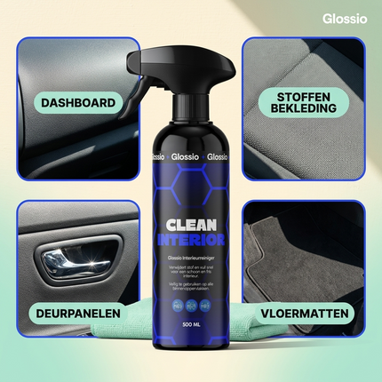 Glossio Clean Interior Premium Interieurreiniger 500ML - Krachtige Allesreiniger voor Auto Interieur met Frisse en Veilige Afwerking