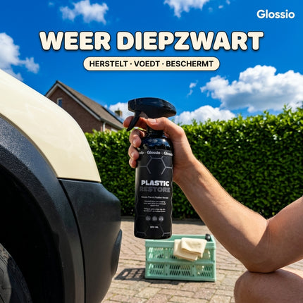 Glossio Plastic/Rubber Restore Premium Bumper en Rubber Kleurherstel 500ML - Langdurige Bescherming en Herstel voor Plastic en Rubber Auto Onderdelen