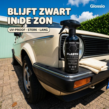 Glossio Plastic/Rubber Restore Premium Bumper en Rubber Kleurherstel 500ML - Langdurige Bescherming en Herstel voor Plastic en Rubber Auto Onderdelen
