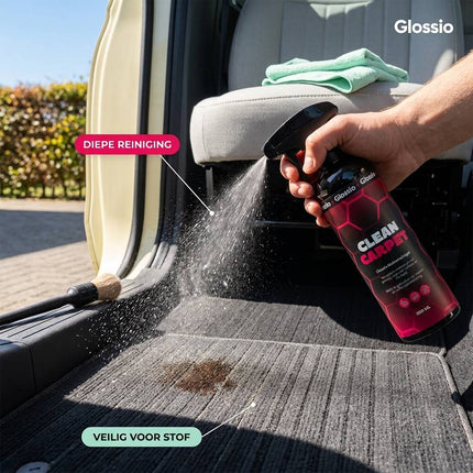 Glossio Clean Carpet 500ML Tapijtreiniger voor Auto Bekleding - Verwijdert Hardnekkige Vlekken en Vuil uit Automatten en Stoffen Interieur