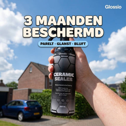 Glossio Ceramic Sealer Premium Keramische Coating 500ML - Krachtig Tegen Vuil en Water voor een Glanzend en Langdurig Beschermd Autoresultaat