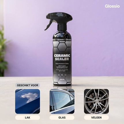 Glossio Ceramic Sealer Premium Keramische Coating 500ML - Krachtig Tegen Vuil en Water voor een Glanzend en Langdurig Beschermd Autoresultaat