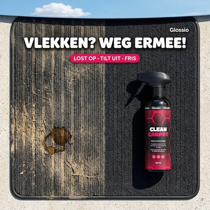 Glossio Clean Carpet 500ML Tapijtreiniger voor Auto Bekleding - Verwijdert Hardnekkige Vlekken en Vuil uit Automatten en Stoffen Interieur