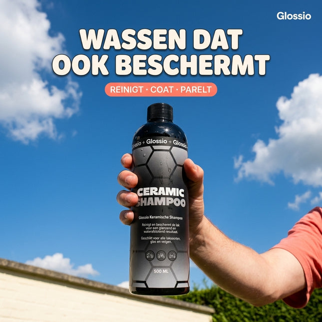 Glossio Ceramic Shampoo Premium Keramische Zeep 500ML - Diepe Reiniging en Langdurige Bescherming voor Auto Lak en Oppervlakken