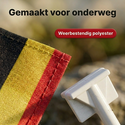 Belgische Autovlaggen Set 2 Stuks – België Vlag Auto – 30 x 45 cm – Inclusief Raamhouders – WK 2026 Rode Duivels Supporters
