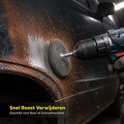 Glossio Roestverwijderschijf 100x15x6mm – Non-woven Schijf voor Roest en Lak Accessoire voor Boormachine