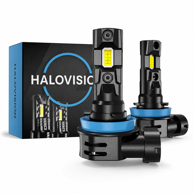 HaloVision Turbo LED Koplampen HIR2 9012 – 25W 5000Lm 6000K Helder Wit – Canbus Plug en Play Dimlicht Grootlicht LED Set van 2 Autolampen