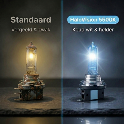 HaloVision Halogeen Koplampen H15 – Vergelijking normaal vs Super White 5500K
