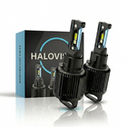 HaloVision Turbo LED Koplampen H15 6000K Helder Wit Canbus Plug and Play DRL Grootlicht VAG