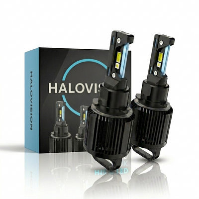 HaloVision Turbo LED Koplampen H15 – 25W 5000Lm 6000K Helder Wit – Canbus Plug and Play DRL Grootlicht LED Set van 2 Autolampen – Geschikt voor VAG (VW, Audi, Seat, Skoda)