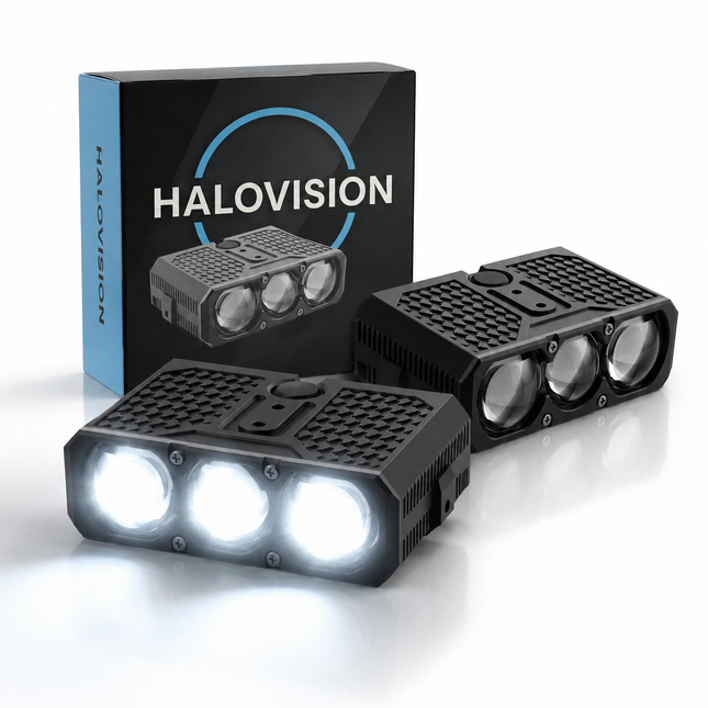 Halovision Turbo LED Grill Verlichting - Set van 2 Triple Lens Matrix Laser Lampen 70W/100W - Auto en Offroad Voertuigen 12V-24V Combo Beam IP68