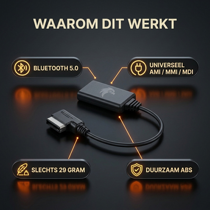 HawkDash Aux Kabel Voor Mmi Audio Kabel Bluetooth5.0 Aux Muziek Interface Adapter Audio Kabel Past Voor Ami Mmi Mdi Muziek Interface Adapter