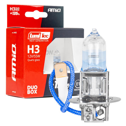 LumiTec Next Gen Halogeenlampen H3 12V 55W +135% Lichtopbrengst – DUO Set Auto Mistlamp Koplamp ECE Goedgekeurd - VCTparts.nl