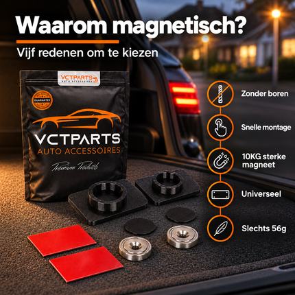 VCTparts Magnetische Kentekenplaathouder Set - Zonder Boren, Snelle Montage, 10KG Sterke Magneet voor Kentekenplaat