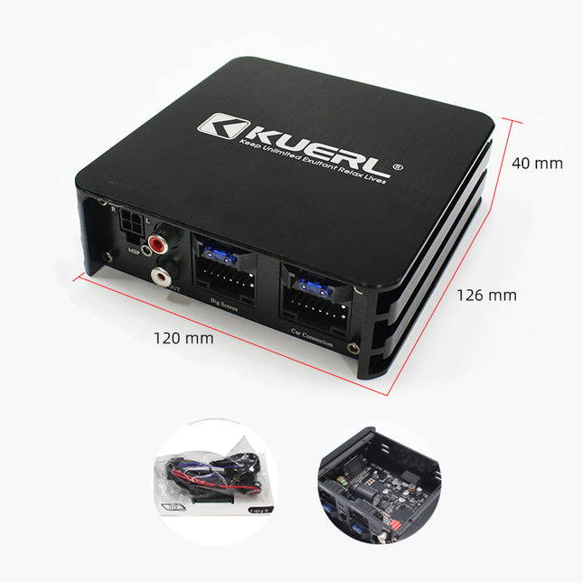 Klasse AB 6-Kanaals Auto DSP Versterker 6x60W – Premium Auto Audio Systeem voor Android Multimediaschermen met Plug & Play Installatie - VCTparts.nl