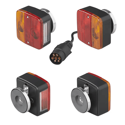 VCTparts Aanhangerverlichtingsset met Magneten en 7 Polige Stekker (7.5m + 2.5m kabel) VCTparts 6
