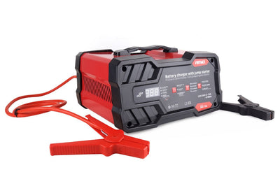 Acculader 12V-24V met Jump Starter 75A – Automatische Battery Charger – Startbooster Auto & Vrachtwagen – Smart Charger 12A Heavy Duty