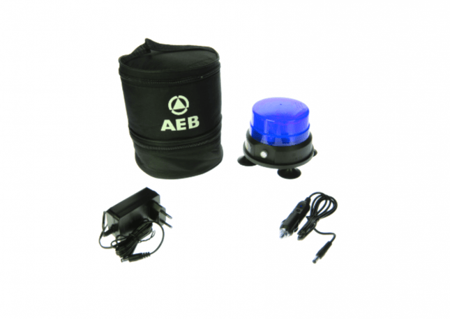 AEB Draadloze LED Zwaailamp Blauw – Magnetisch Accu Gevoerd Draadloos voor Hulpdiensten - VCTparts.nl