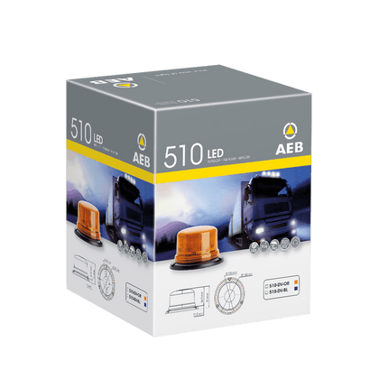 AEB AEB Flitslicht Oranje Compact 3 - Puntsbevestiging 12V 24V R65 R10 IPX5 Zwaailamp AEB 3