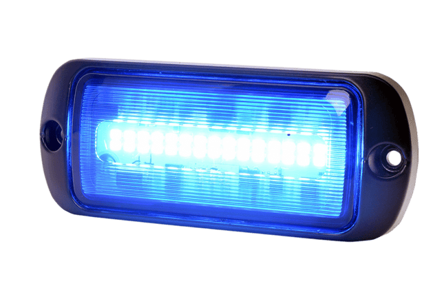 AEB LED Flitser 30 LEDs Blauw 12 - 24V ECE R65 Klasse 1 Opbouw Bevestiging - VCTparts.nl
