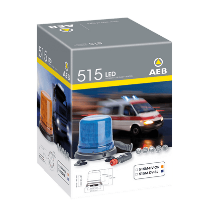 AEB LED Flitslicht Oranje 3 - Puntsbevestiging 12V 24V Zwaailamp R65 R10 IP65 - VCTparts.nl