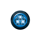 AEB AEB Ronde LED Flitser Blauw - 3 LEDs 12 - 24V Inbouwmontage AEB 1