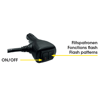 AEB AEB Stroboscoop Zwaailicht LED Flitser Voorruit Dashboard 12 - 24V Blauw Voor Hulpdiensten AEB 5